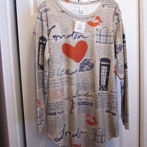 NWT PixieLady London Knit LS Top Sx XL